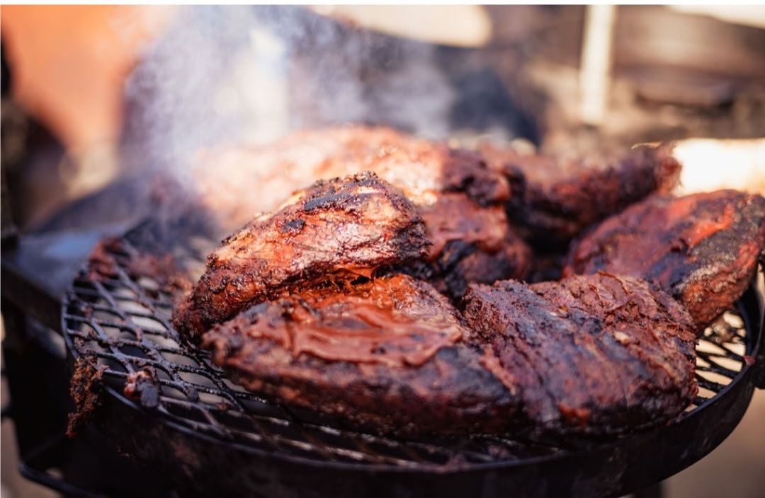 Smoked meats over open fire